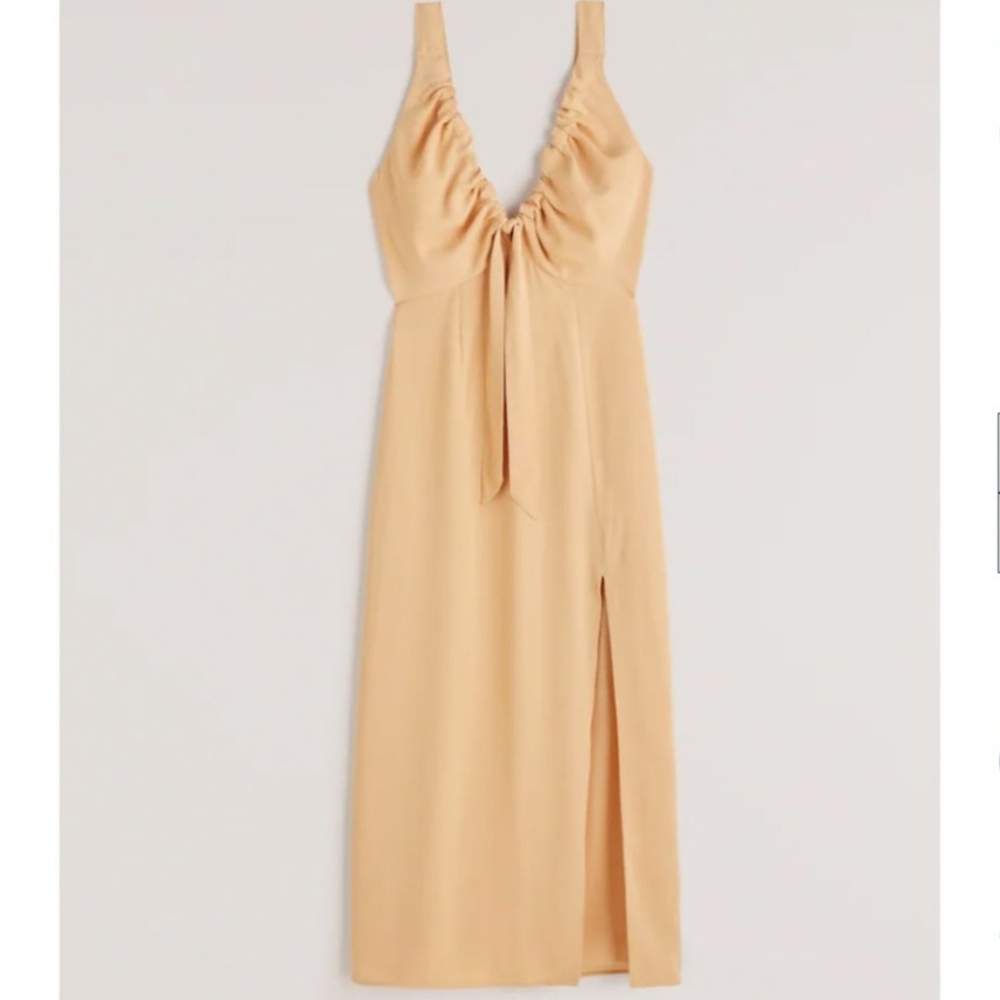 Abercrombie & Fitch Peach Midi Dress